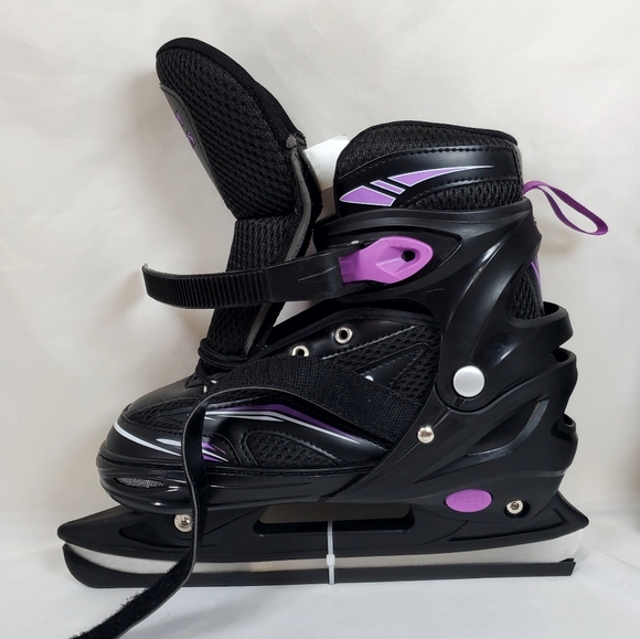 OBENSKY Adjustable Ice Skates for Boys & Girls, Beginner Ice Skates Purple/Black - Picture 13 of 15